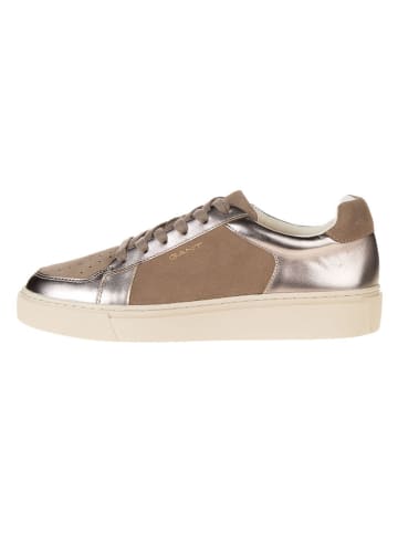 Gant Leder-Sneakers "Julice" in Braun/ Rosé