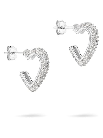 Tamaris Zilveren halfcreolen met edelstenen