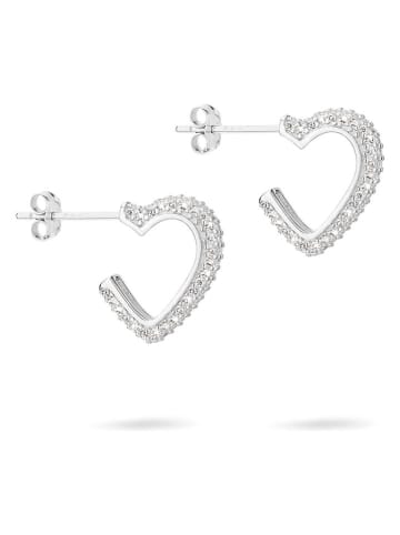 Tamaris Zilveren halfcreolen met edelstenen