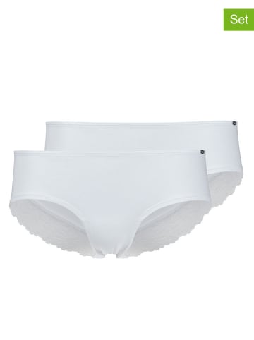 Skiny Pełne figi (2 pary) w kolorze białym