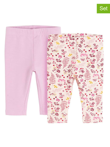COOL CLUB 2er-Set: Leggings in Rosa/ Creme