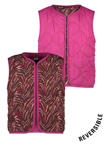 B.Nosy Doorgestikte bodywarmer "Ginny" rood/paars/roze