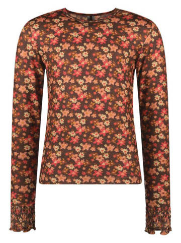 B.Nosy Longsleeve "Tally" in Dunkelbraun/ Beige