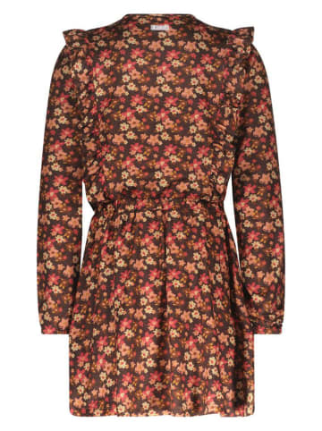 B.Nosy Jurk "Dionne" donkerbruin/beige