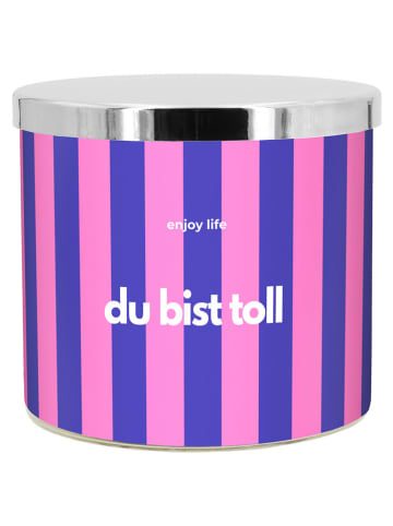 Mad Candle Duftkerze ''Du bist toll'' in Dunkelblau/ Pink - 400 g