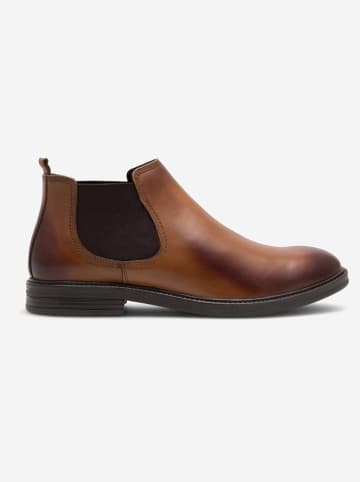 Lasocki Leder-Chelsea-Boots in Hellbraun