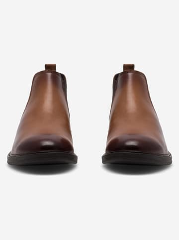 Lasocki Leder-Chelsea-Boots in Hellbraun