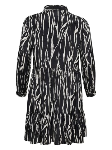 Kaffe Kleid in Schwarz/ Weiß