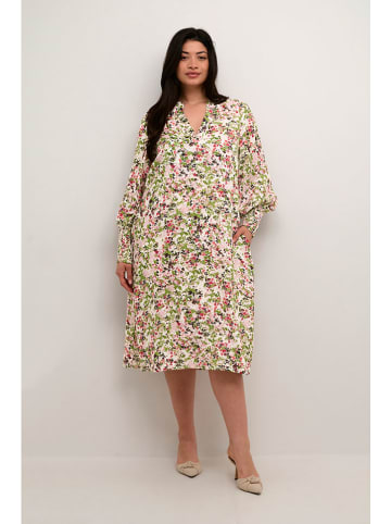 Kaffe Kleid "Dry" in Creme/ Hellgrün/ Rosa