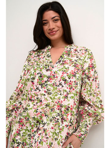 Kaffe Kleid "Dry" in Creme/ Hellgrün/ Rosa