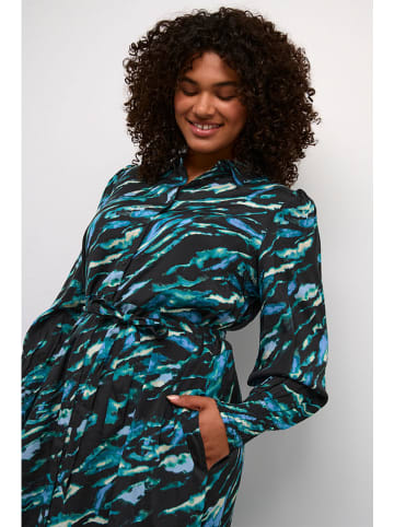 Kaffe Kleid "Natalia" in Schwarz/ Blau