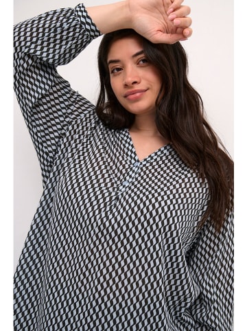 Kaffe Tuniek "Ami" zwart/lichtblauw