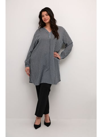 Kaffe Tuniek "Ami" zwart/lichtblauw