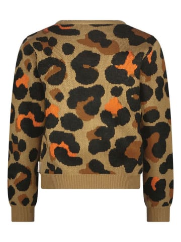 B.Nosy Pullover "Kris" in Hellbraun/ Schwarz/ Orange