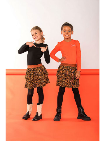 B.Nosy Kleid "Daphne" in Orange/ Hellbraun/ Schwarz