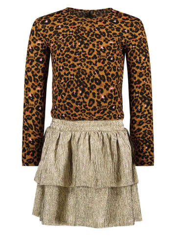 B.Nosy Jurk "Danique" lichtbruin/zwart/beige