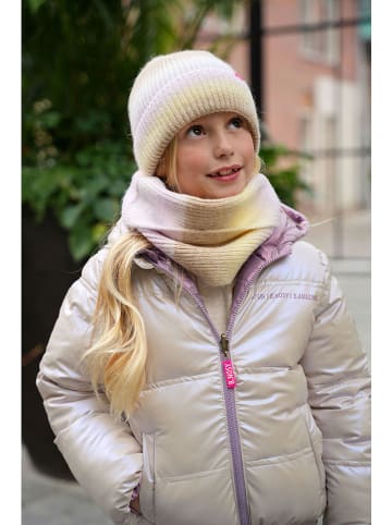 B.Nosy 2-delige set: muts & sjaal "Abbey" beige/grijs