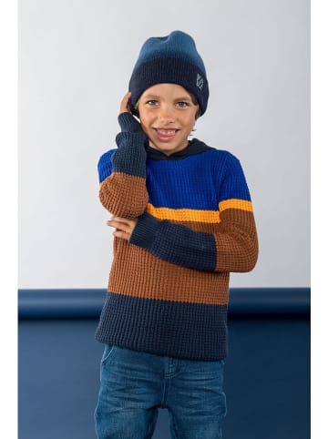 B.Nosy Pullover "Kay" in Dunkelblau/ Hellbraun