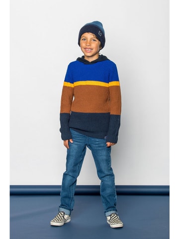 B.Nosy Pullover "Kay" in Dunkelblau/ Hellbraun