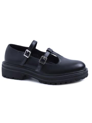 C'M Spangenballerinas in Schwarz
