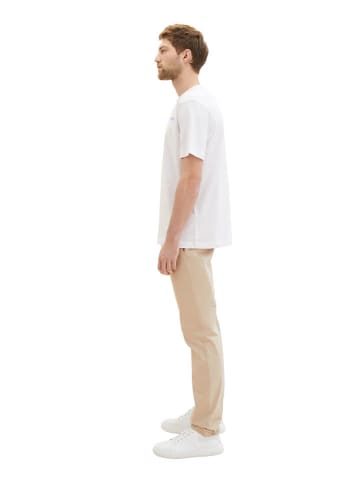 Tom Tailor Spodnie chino w kolorze beżowym