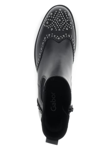 Gabor Leder-Boots in Schwarz