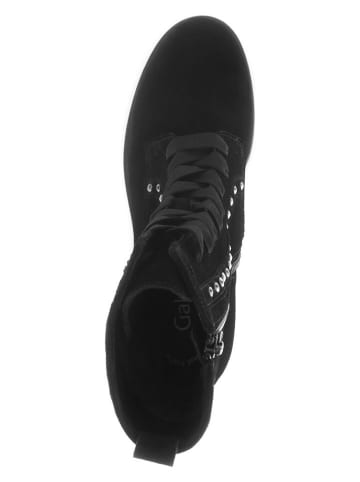Gabor Leder-Boots in Schwarz