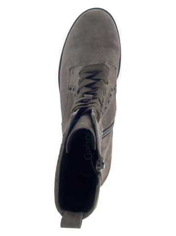 Gabor Leder-Boots in Grau