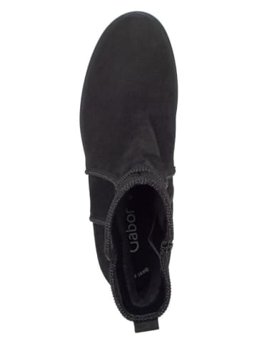 Gabor Leder-Boots in Schwarz