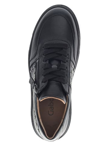 Gabor Leder-Sneakers in Schwarz