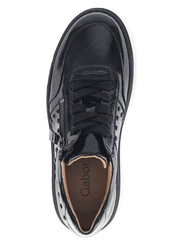 Gabor Leder-Sneakers in Schwarz