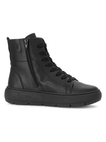 Gabor Leder-Boots in Schwarz
