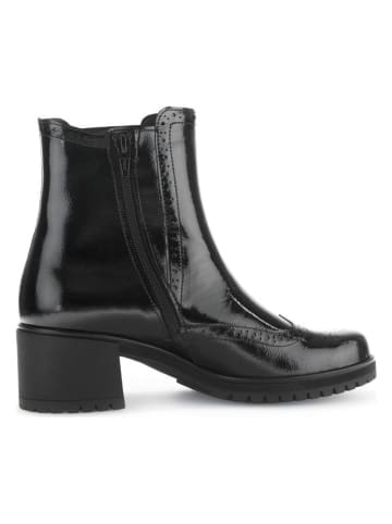 Gabor Leder-Stiefeletten in Schwarz