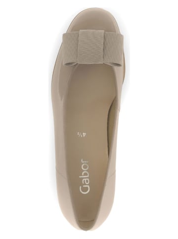 Gabor Leren ballerina's beige