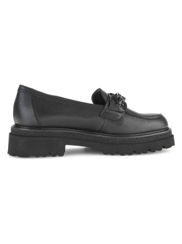 Gabor Leren mocassins zwart