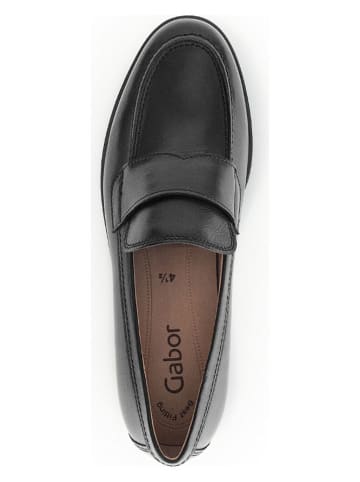 Gabor Leren mocassins zwart