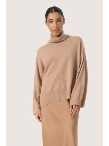 Soaked in Luxury Woll-Rollkragenpullover "Soaked in Luxury" in Hellbraun