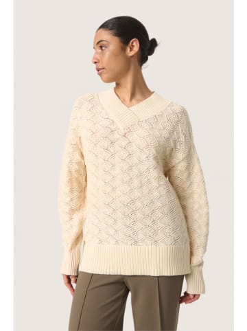 Soaked in Luxury Sweter "Soaked in Luxury" w kolorze kremowym
