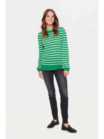 SAINT TROPEZ Sweter "Saint Tropez" w kolorze zielonym