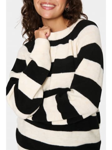 SAINT TROPEZ Pullover "Saint Tropez" in Schwarz/ Weiß