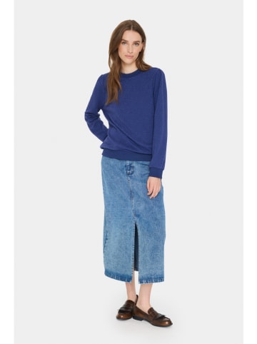 SAINT TROPEZ Sweatshirt "Saint Tropez" in Blau