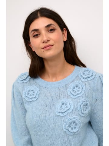 Kaffe Wełniany sweter "Osa" w kolorze błękitnym