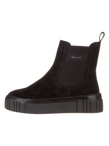 Gant Leder-Chelsea-Boots "Snowmont" in Schwarz