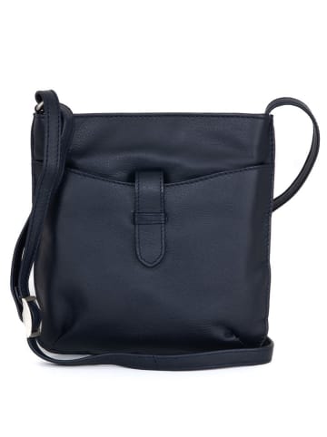 Just B Different Leder-Umhängetasche "Castiadas" in Dunkelblau - (B)18 x (H)20 x (T)5 cm