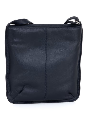 Just B Different Leder-Umhängetasche "Castiadas" in Dunkelblau - (B)18 x (H)20 x (T)5 cm