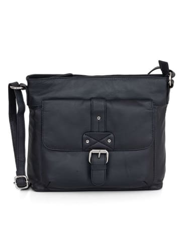 Just B Different Leren schoudertas "Salzano" zwart - (B)24 x (H)22 x (D)8 cm
