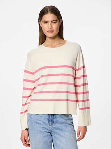 Pieces Longsleeve in Creme/ Pink