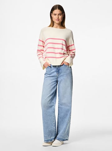 Pieces Longsleeve in Creme/ Pink