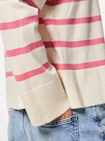 Pieces Longsleeve in Creme/ Pink
