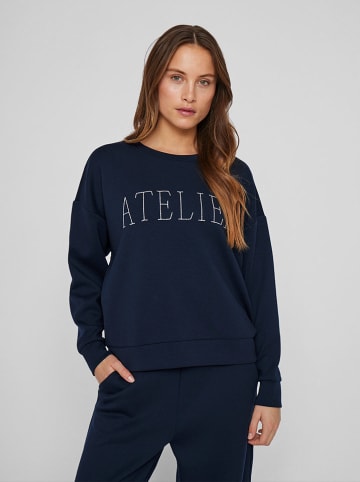 Vila Sweatshirt "Atelier" donkerblauw